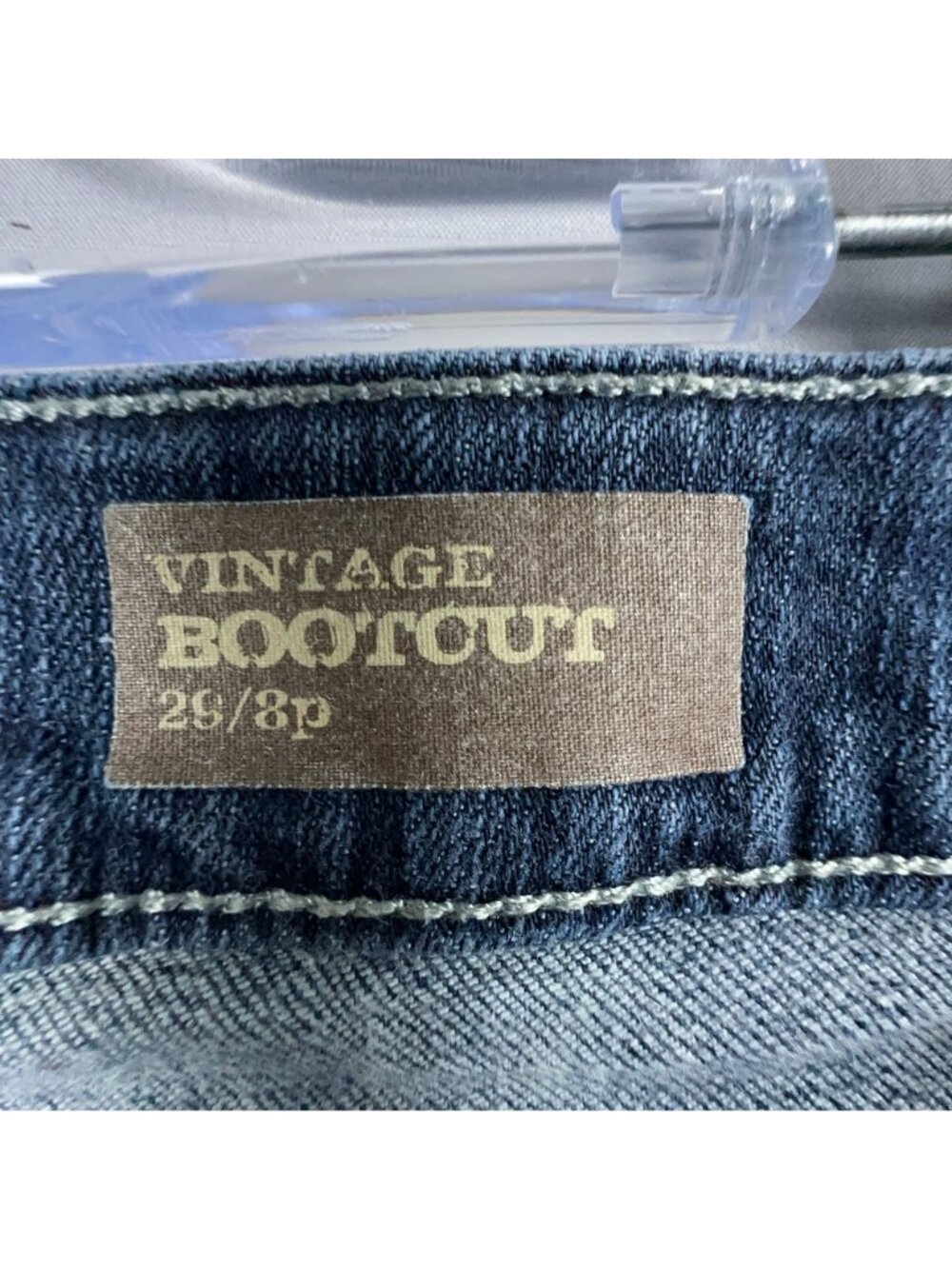 Nine West Vintage America Bootcut Jeans Size 8P Blue Mid Rise Embroidered Pocket - Picture 8 of 15